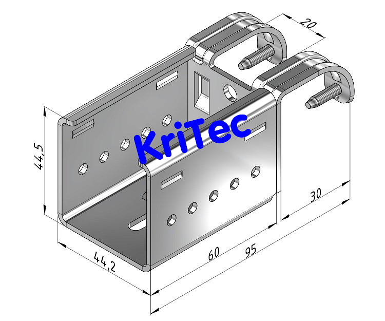 KriTec Rollenbahn 6 40x40 Al Aufnahme U D30
