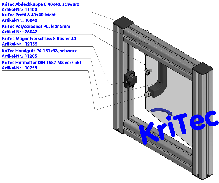KriTec Handgriff PA 151x133