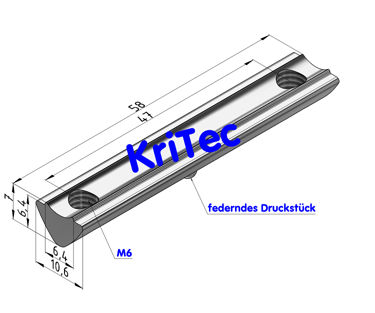 KriTec Doppelnutensteine 6, L=58mm