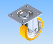 KriTec Schwerlast-Lenkrolle D125