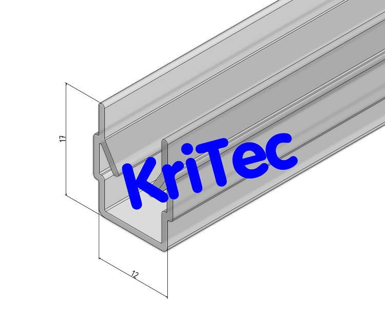 KriTec Abdeck- und Einfassprofil 12 Raster 60, natur