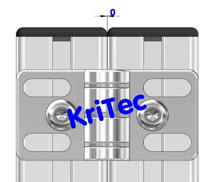 KriTec Scharnier 8 40 Zn, schwarz