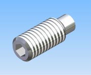KriTec Gewindestifte ISO 4028 (DIN 915) verzinkt mit Innensechskant und Zapfen