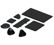 KriTec Abdeckkappe 10 Raster 40 ESD, schwarz