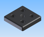 KriTec Pneumatik-Anschlussplatte 8 80x80 G3/8zoll