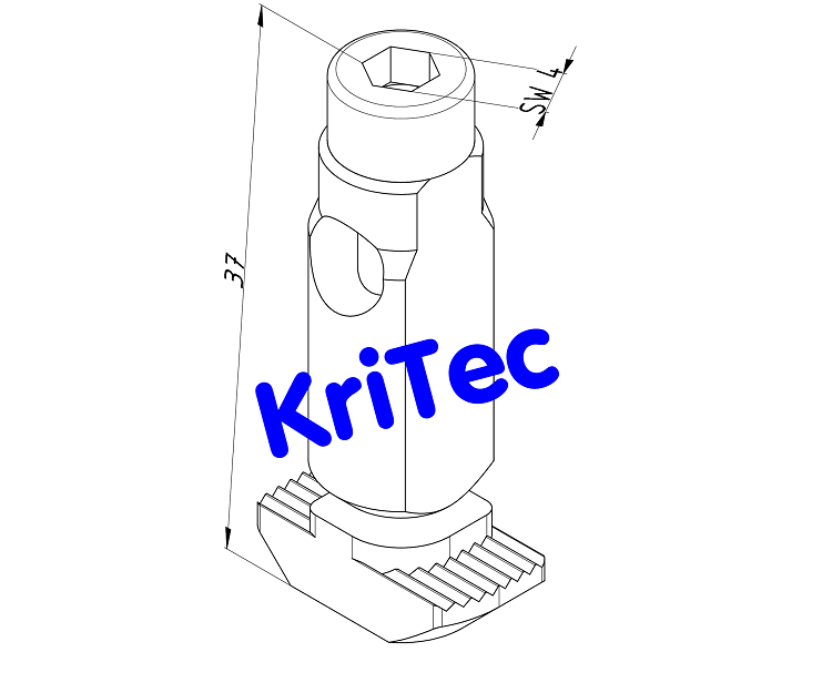 KriTec Automatik-Verbindungssatz 8 Raster 30, verzinkt