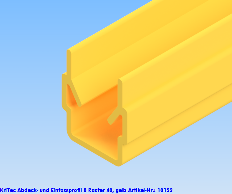 KriTec Abdeck- und Einfassprofil 8 Raster 40, gelb