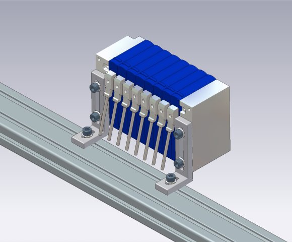 KriTec Befestigungswinkel 80x40x20 Zn, schwarz