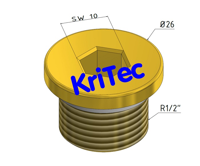 KriTec Verschlussschraube 1/2zoll