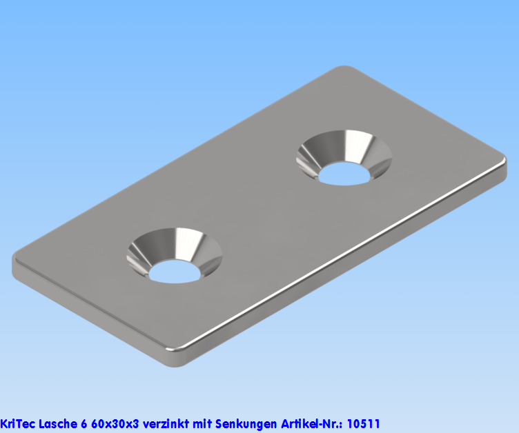 KriTec Lasche 6 60x30x3 verzinkt
