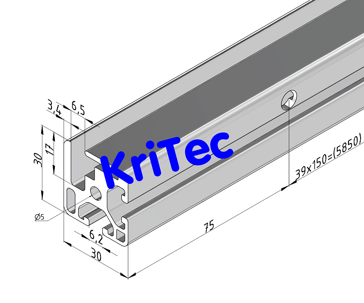 KriTec Klemmprofil 6 30x30