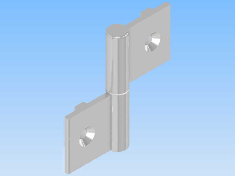 KriTec Scharnier 8 Al mit Steg Standard