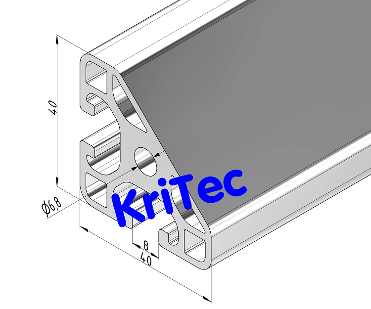 KriTec Profil 8 40x40-45° leicht
