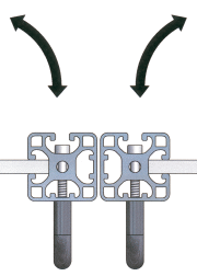 KriTec Handgriff Al 120 gerade, schwarz und silber