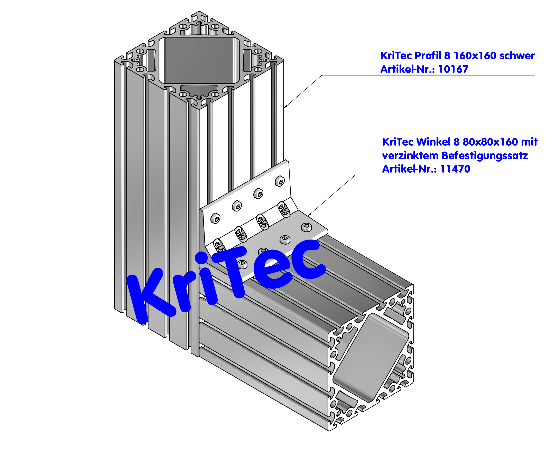 KriTec Profil 8 160x160 schwer