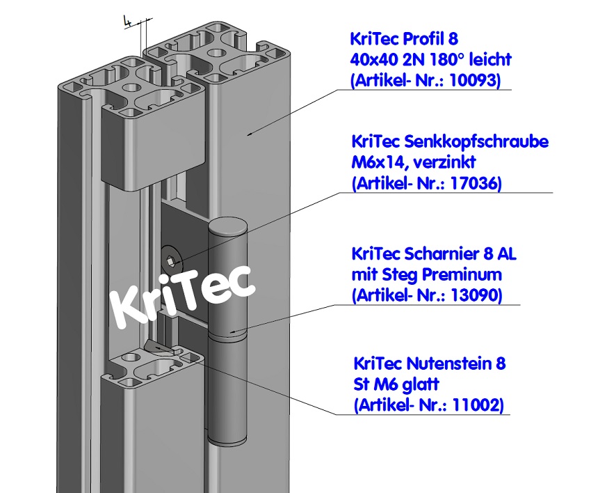 KriTec Senkkopfschrauben ISO 10642 (DIN 7991) verzinkt