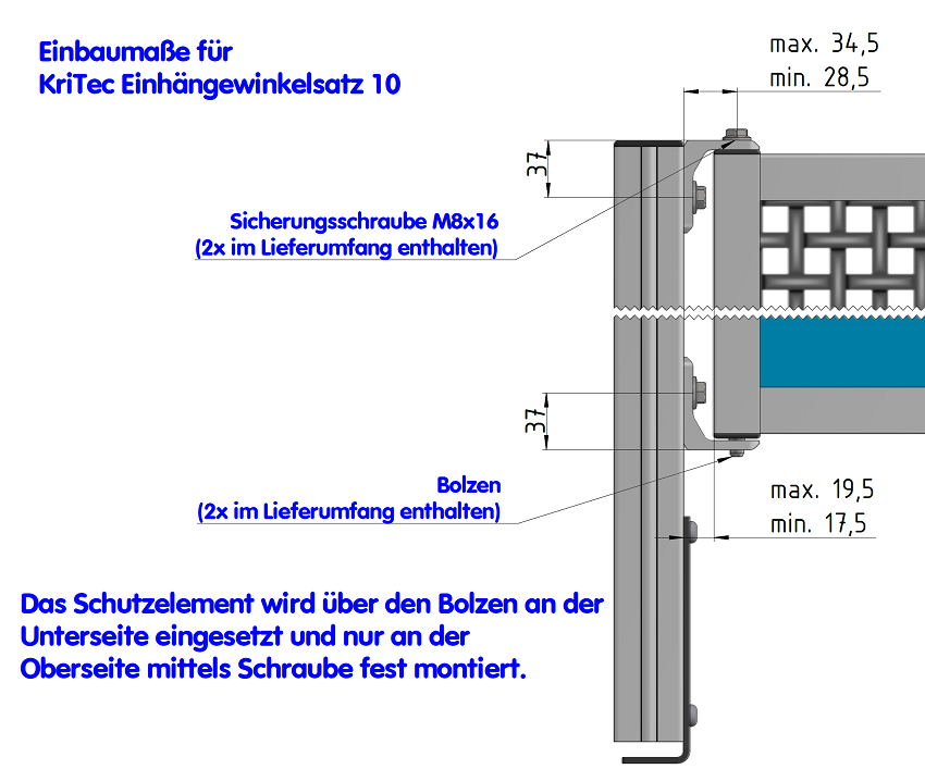 KriTec Einhängewinkelsatz 10