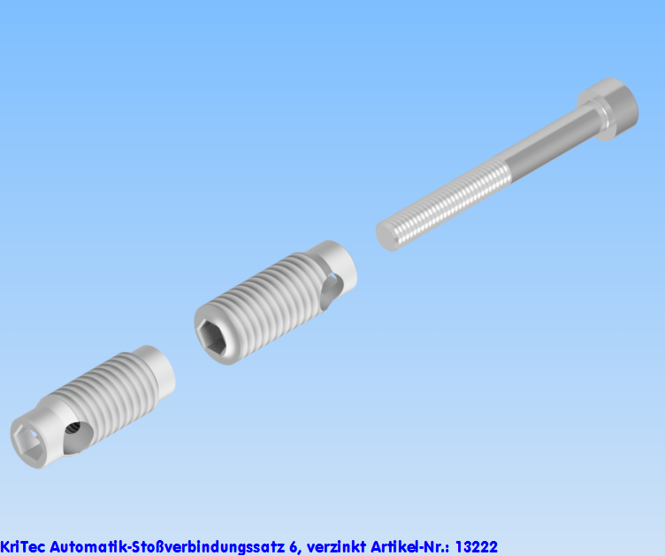 KriTec Automatik-Stoßverbindungssatz 6, verzinkt