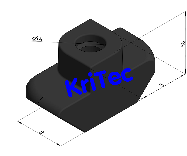 KriTec Nutenstein 8 PA, schwarz