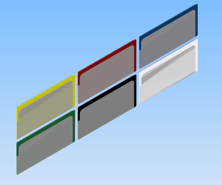 KriTec Etikettenträger, magnetisch, oben offen, 50x105mm