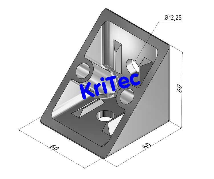KriTec Winkel 10 60x60x60 Zn Softline