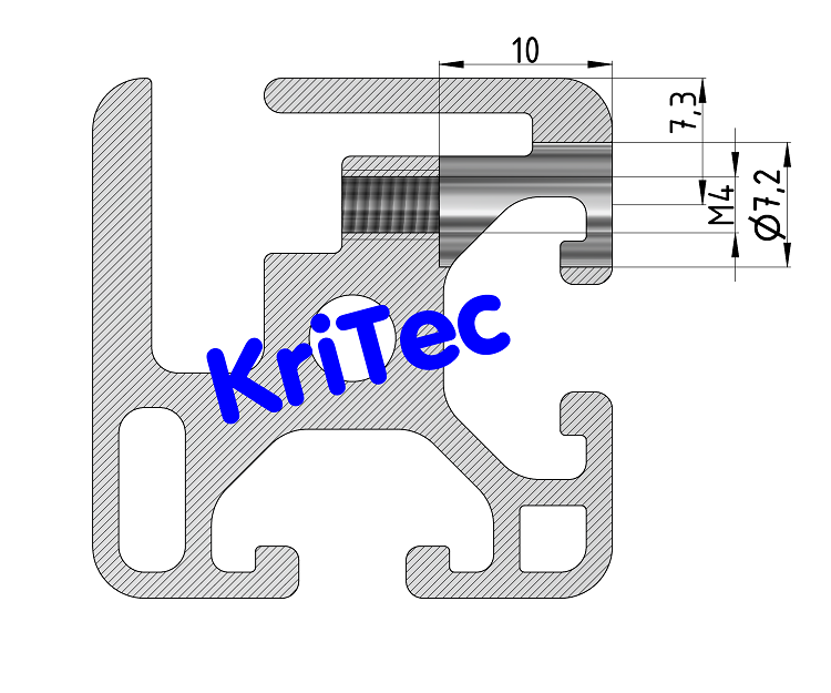 KriTec Klemmprofil 6 30x30