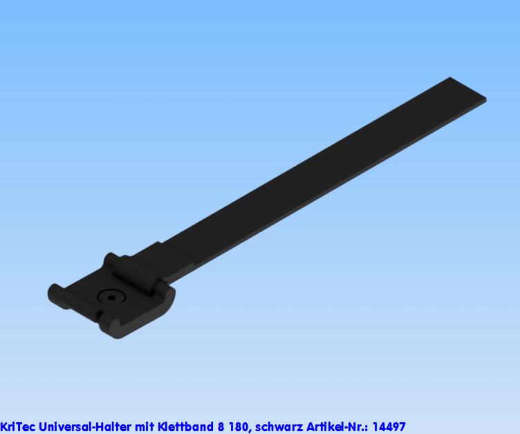 KriTec Universal-Halter mit Klettband 8 180, schwarz