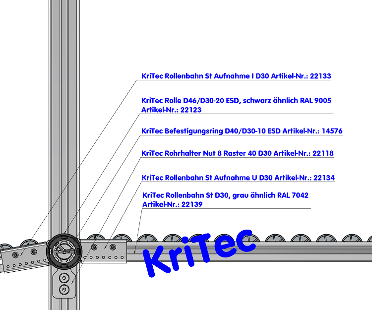 KriTec Rollenbahn St Aufnahme U D30
