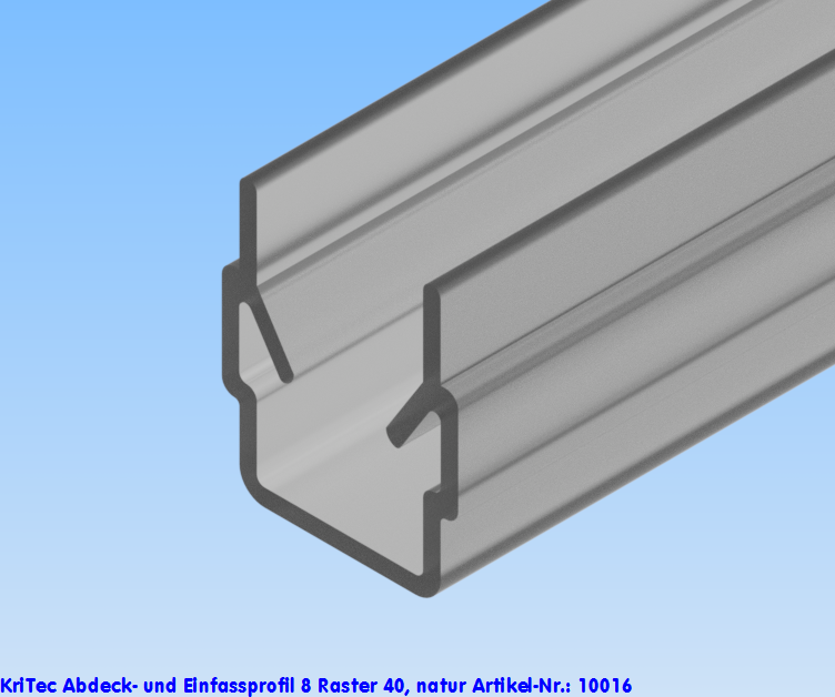 KriTec Abdeck- und Einfassprofil 8 Raster 40, natur