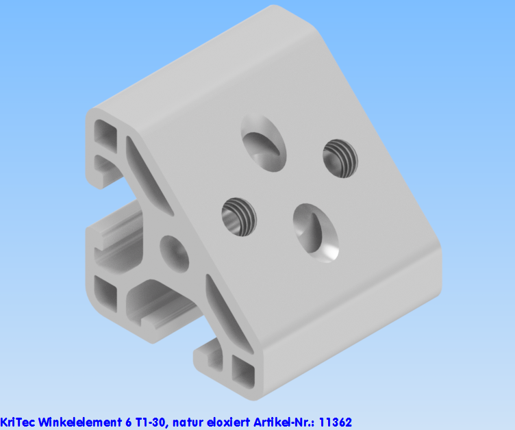 KriTec Winkelelemente 6 T1-30, natur eloxiert