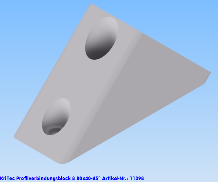 KriTec Profilverbindungsblock 8 80x40-45°