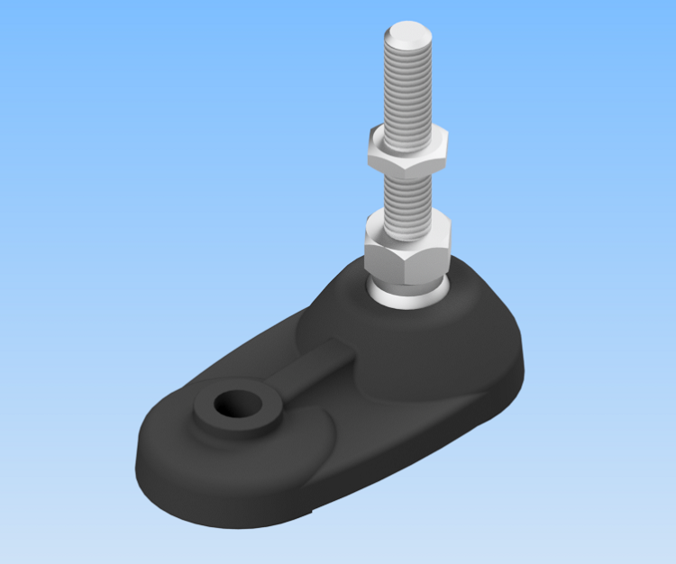 KriTec Stellfuß PA 40 mit integrierter Befestigungslasche