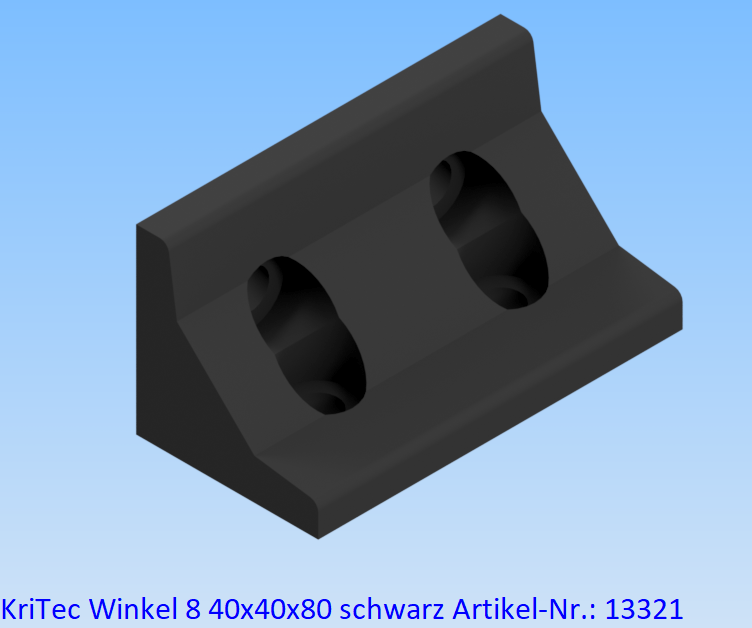 KriTec Winkel 8 40x40x80 schwarz