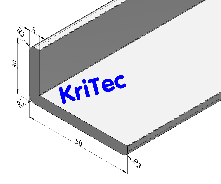 KriTec Profil M W 60x30x6 E, natur