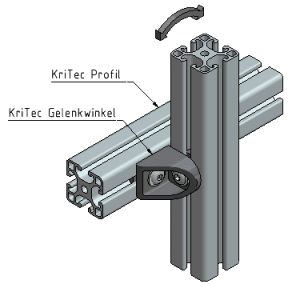 KriTec Gelenkwinkel 8 Raster 40