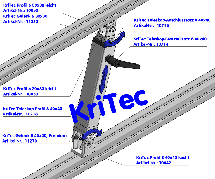 KriTec Gelenk 8 40x40, Premium