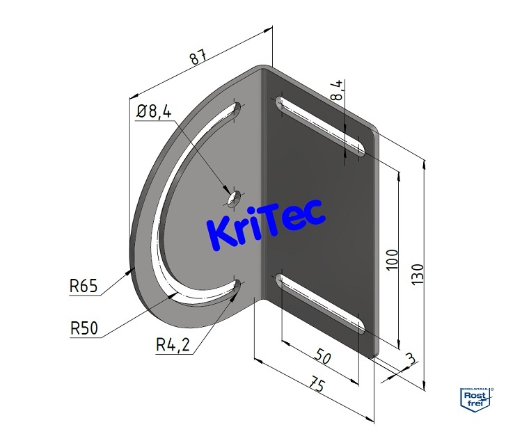 KriTec Schwenkwinkel 8 Raster 40 schwer