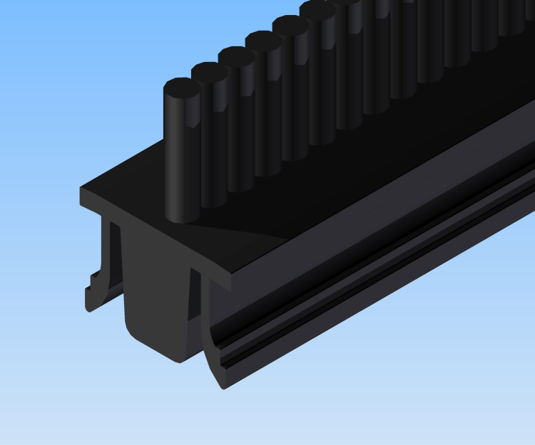 KriTec Bürstenleiste 10, Faserhöhe 10mm