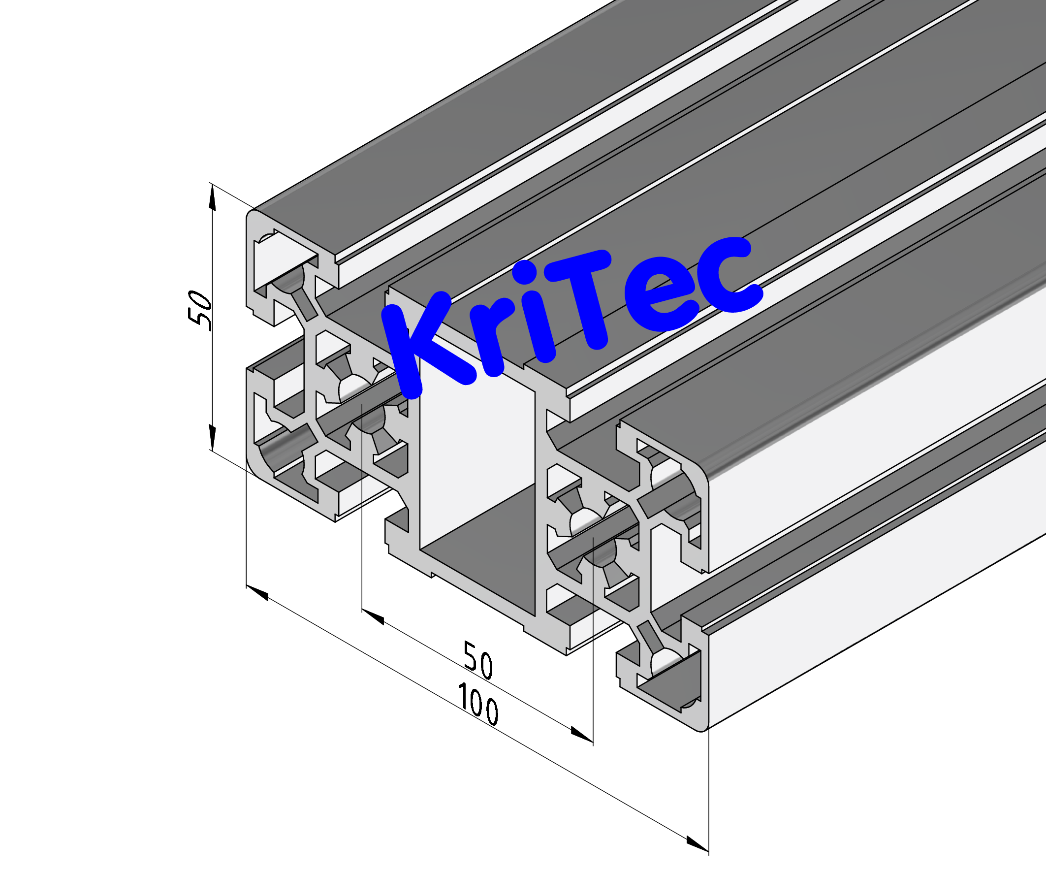 KriTec Profil 10 100x50 leicht