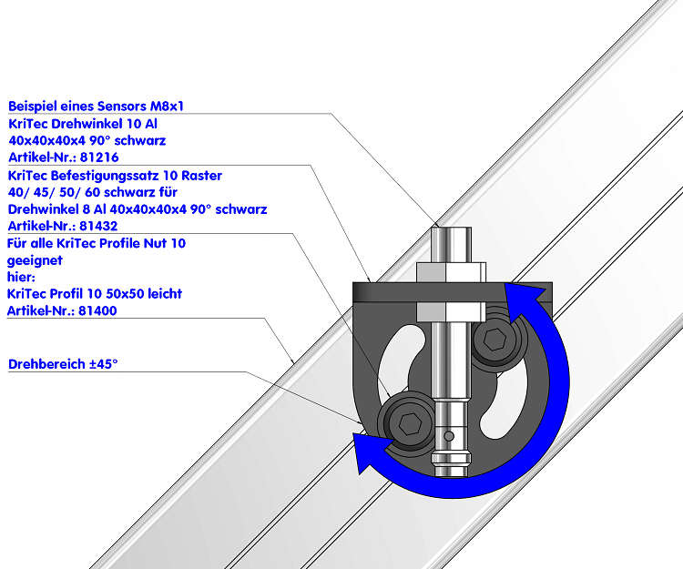 KriTec Profil 10 50x50 leicht