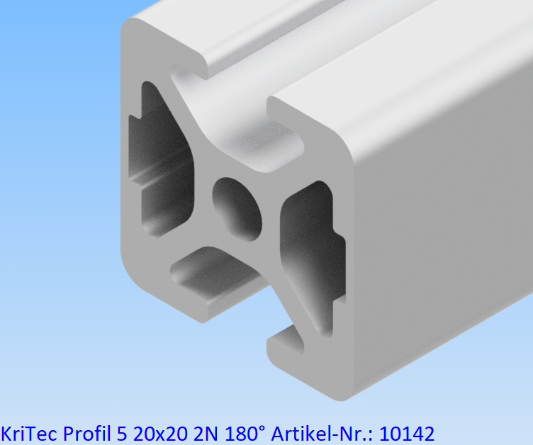 KriTec Profil 5 20x20 2N 180°