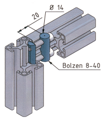 KriTec Bolzenverbindungssatz 8 40