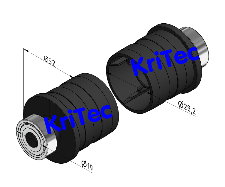KriTec Transportrolle TR32, Lagersatz
