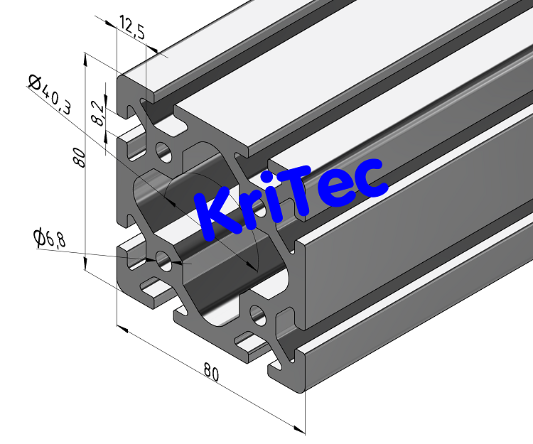 KriTec Profil 8 80x80 schwer
