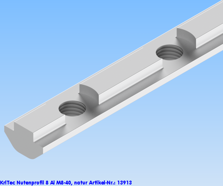 KriTec Nutenprofil 8 Al M8-40, natur