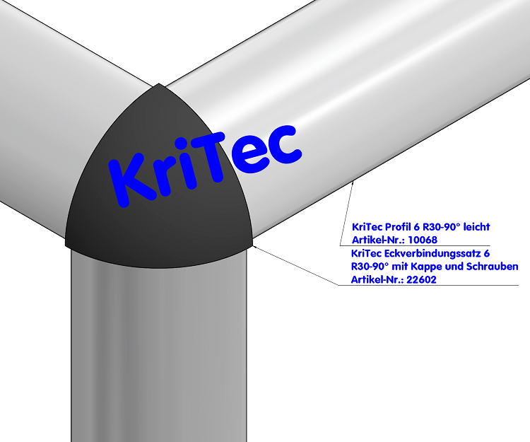 KriTec Eckverbindungssatz 6 R30-90°