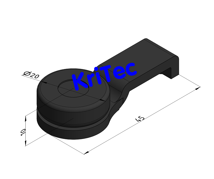 KriTec Nut-Direktfuß 5 Raster 20