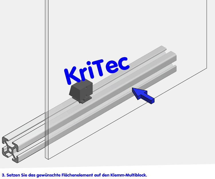 KriTec Klemm-Multiblock 5 Raster 20 PA, schwarz