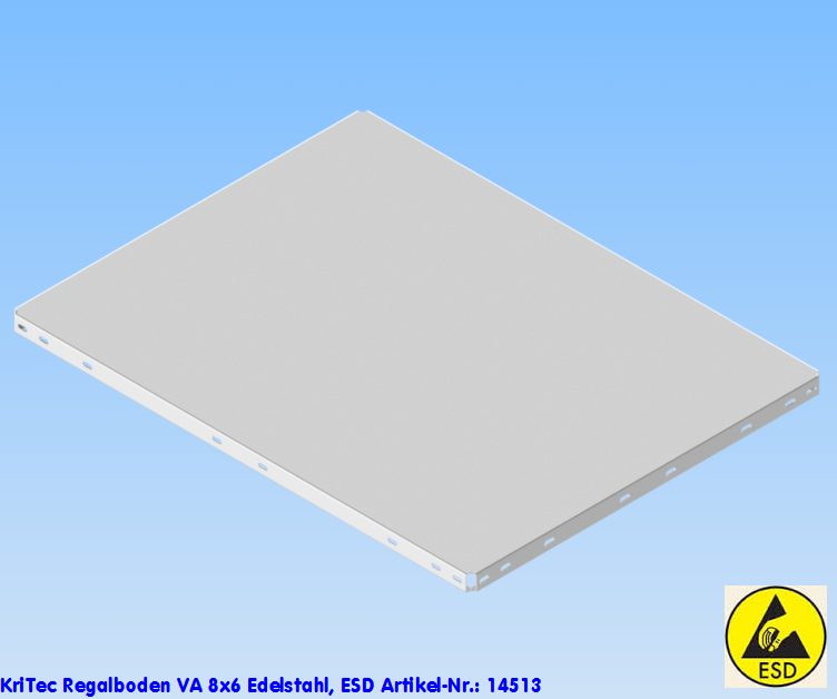 KriTec Regalboden VA 8x6 Edelstahl, ESD