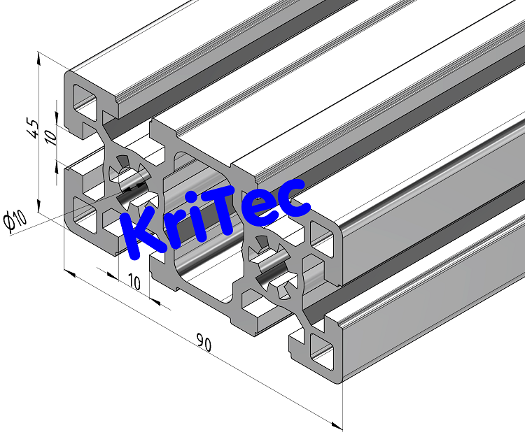 KriTec Profil 10 90x45 schwer